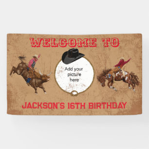 Vintager wilder Western Geburtstag Banner