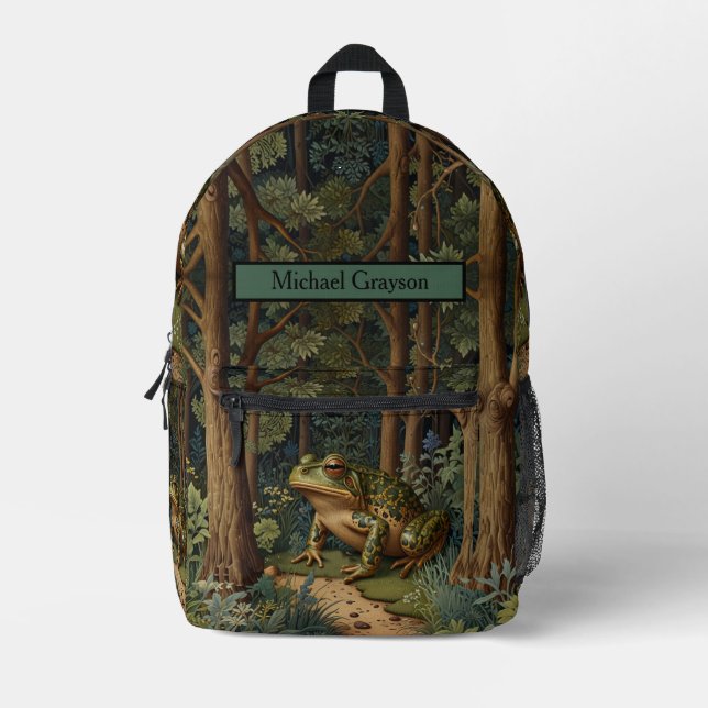 Vintager Wildfroswald Bedruckter Rucksack (Vorderseite)