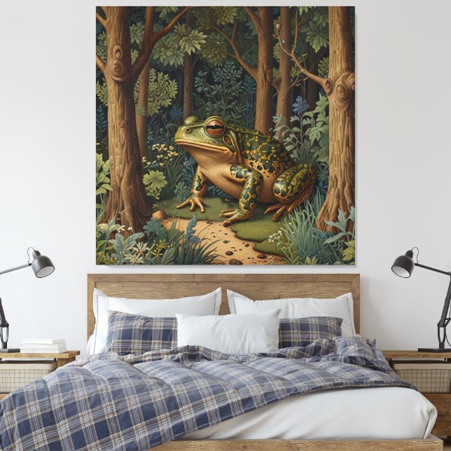 Vintager Wildfroswald Leinwanddruck (Insitu (Schlafzimmer))