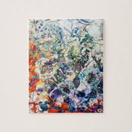 Vintager Wildfrühling Botanisches Blumenblut Puzzle