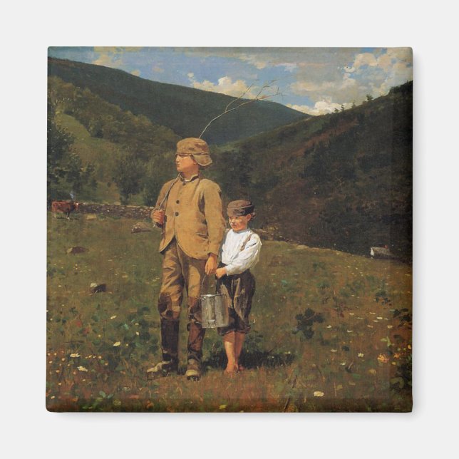 Vintager Winslow Homer überquert die Weide Magnet (Vorne)