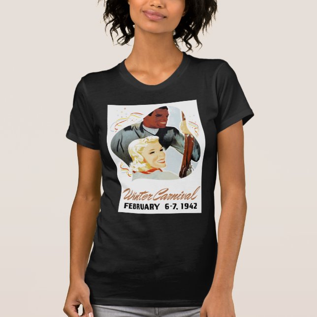 Vintager Winter-Karneval T-Shirt (Vorderseite)