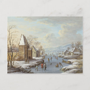 Vintager Winter Postkarte