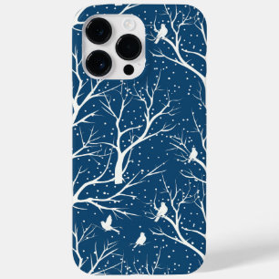 Vintager Winter Sky Weißer Vogelschutz Schneeflock Case-Mate iPhone 14 Pro Max Hülle