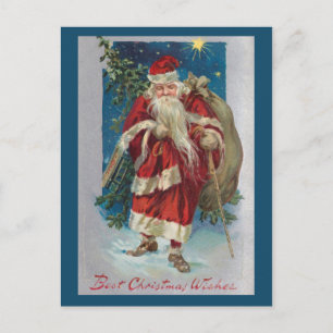 Vintager Winter Weihnachten mit Geschenken Postkarte