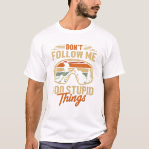 Vintager Winterschnee Skitouren Cooler Skivergnügu T-Shirt