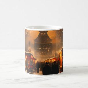 Vintager Winterschneemarkt Kaffeetasse