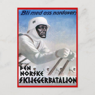 Vintager Wintersport, Norske Skijeggerbatallion Postkarte