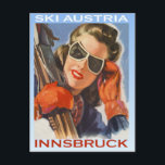 Vintager Wintersport, Ski Österreich, Innsbruck Postkarte<br><div class="desc">Vintager Wintersport,  Ski Österreich,  Innsbruck</div>