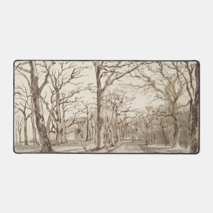 Vintager Wintertagsbaum Weihnachten Schreibtischunterlage