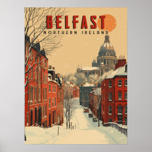 Vintager Winterurlaub Poster
