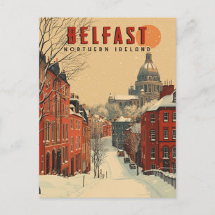 Vintager Winterurlaub Postkarte