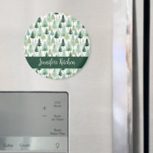 Vintager Winterwald in Wasserfarbe Personalisiert