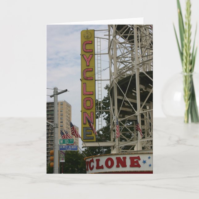 Vintager WIRBELSTURM Notecard Karte (Vorderseite)