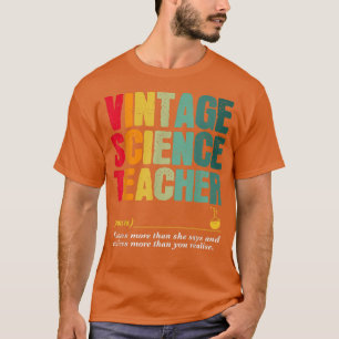 Vintager Wissenschaftslehrer Funny Job Titel Gebur T-Shirt