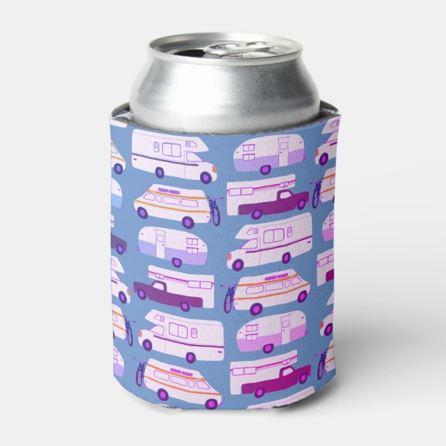 Vintager Wohnwagen Wohnmobil Camping RV Vanlife CU Dosenkühler (Kanne Vorderseite)