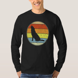 Vintager Wolf Retro Wolf Silhouette Niedlich Wolve T-Shirt