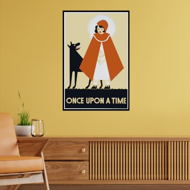 Vintager WPA Kleiner Red Riding Hood Poster (Wohnzimmer 2)