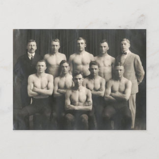 Vintager Wrestling Postkarte