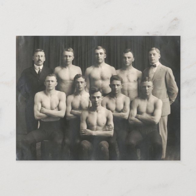 Vintager Wrestling Postkarte (Vorderseite)