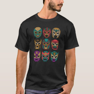 Vintager Wrestling Retro Lucha Libre Masken T-Shirt