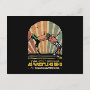 Vintager Wrestling Ring Trampolin Show Fight Event Postkarte