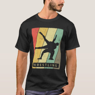 Vintager Wrestling Sport Retro Poster T-Shirt