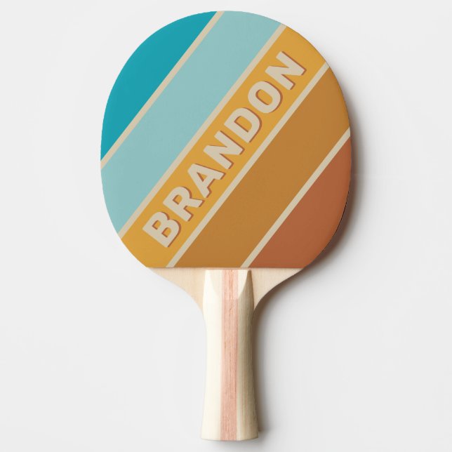 Vintager Wüstenrost mit Namen gestrichen Tischtennis Schläger (Vorderseite)
