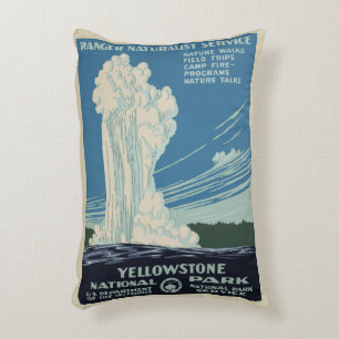 Vintager Yellowstone Nationalpark Alte Treue Dekokissen