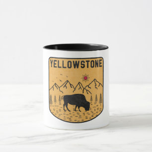 Vintager Yellowstone Nationalpark Bison Wyoming Tasse