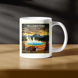 Vintager Yellowstone-Nationalpark Kaffeetasse