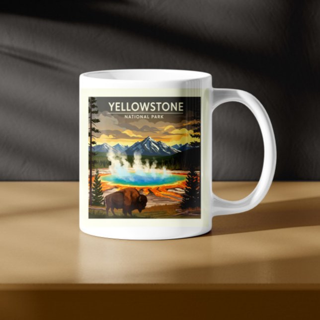 Vintager Yellowstone-Nationalpark Kaffeetasse (Von Creator hochgeladen)