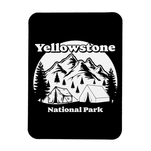 Vintager Yellowstone-Nationalpark Magnet (Vertikal)