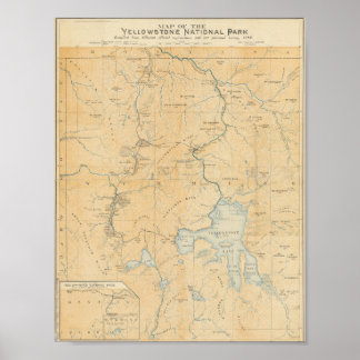 Vintager Yellowstone-Nationalpark Poster