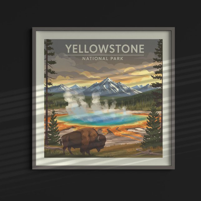Vintager Yellowstone-Nationalpark Poster (Von Creator hochgeladen)