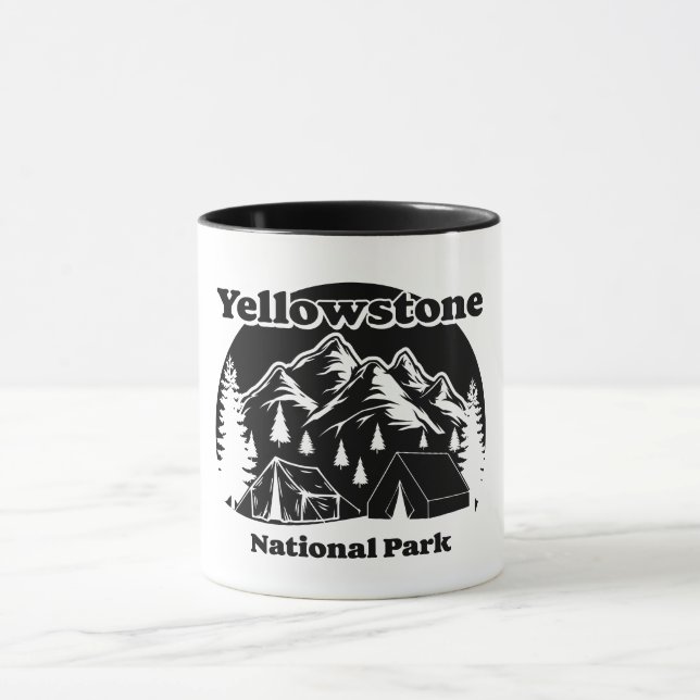 Vintager Yellowstone-Nationalpark Tasse (Zentrum)