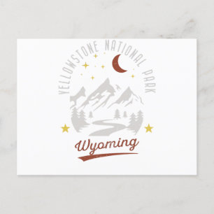 Vintager Yellowstone-Nationalpark Wyoming Postkarte