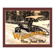 Vintager Yellowstone Schwarzer Bär und Tourist
