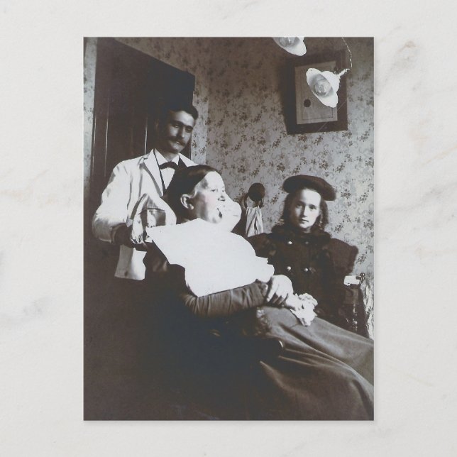 Vintager Zahnarzt Postkarte (Vorderseite)