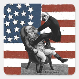 Vintager Zahnarzt Quadratischer Aufkleber