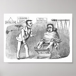 Vintager Zahnarzt, Zahnextrahierung ohne Schmerzen Poster