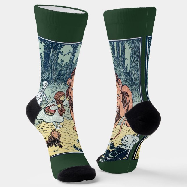 Vintager Zauberer für Oz-Zeichen, Gelbe Ziegelstra Socken (Gewinkelt)