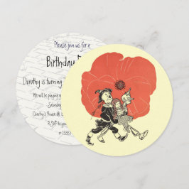 Vintager Zauberer Oz, Dorothy Child Birthday Party Einladung