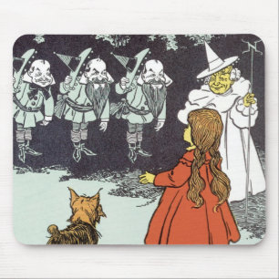 Vintager Zauberer Oz Dorothy Toto Glinda Munchkins Mousepad