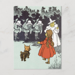 Vintager Zauberer Oz Dorothy Toto Glinda Munchkins Postkarte