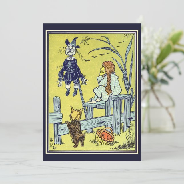 Vintager Zauberer Oz, Dorothy Toto trifft Scarecro (Stehend Vorderseite)