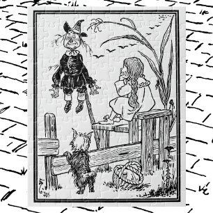 Vintager Zauberer Oz, Dorothy Toto trifft Scarecro Puzzle