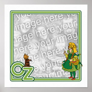 Vintager Zauberer Oz; Dorothy und Toto Border Poster
