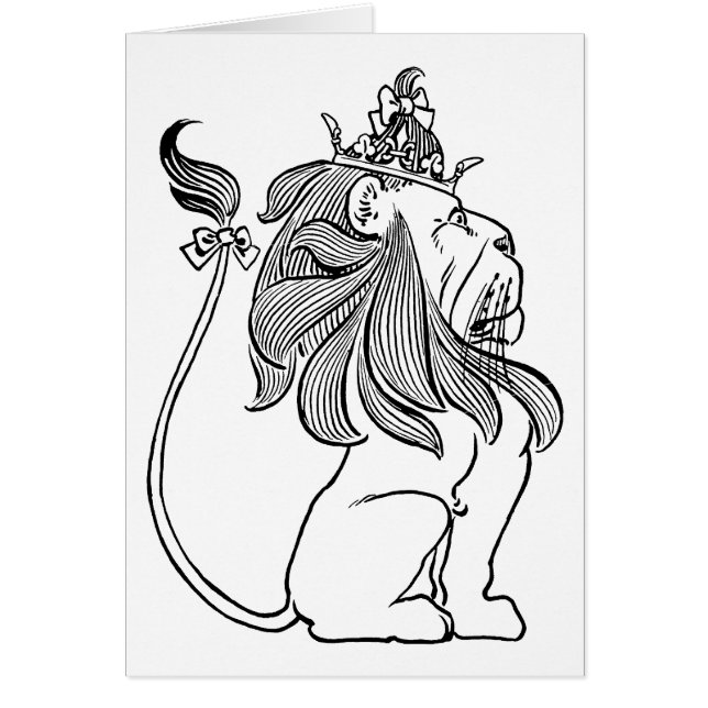 Vintager Zauberer Oz, feige Löwe mit Krone (Vorne)