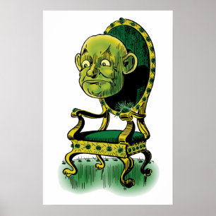 Vintager Zauberer Oz, Grumpy Wizard Emerald Throne Poster